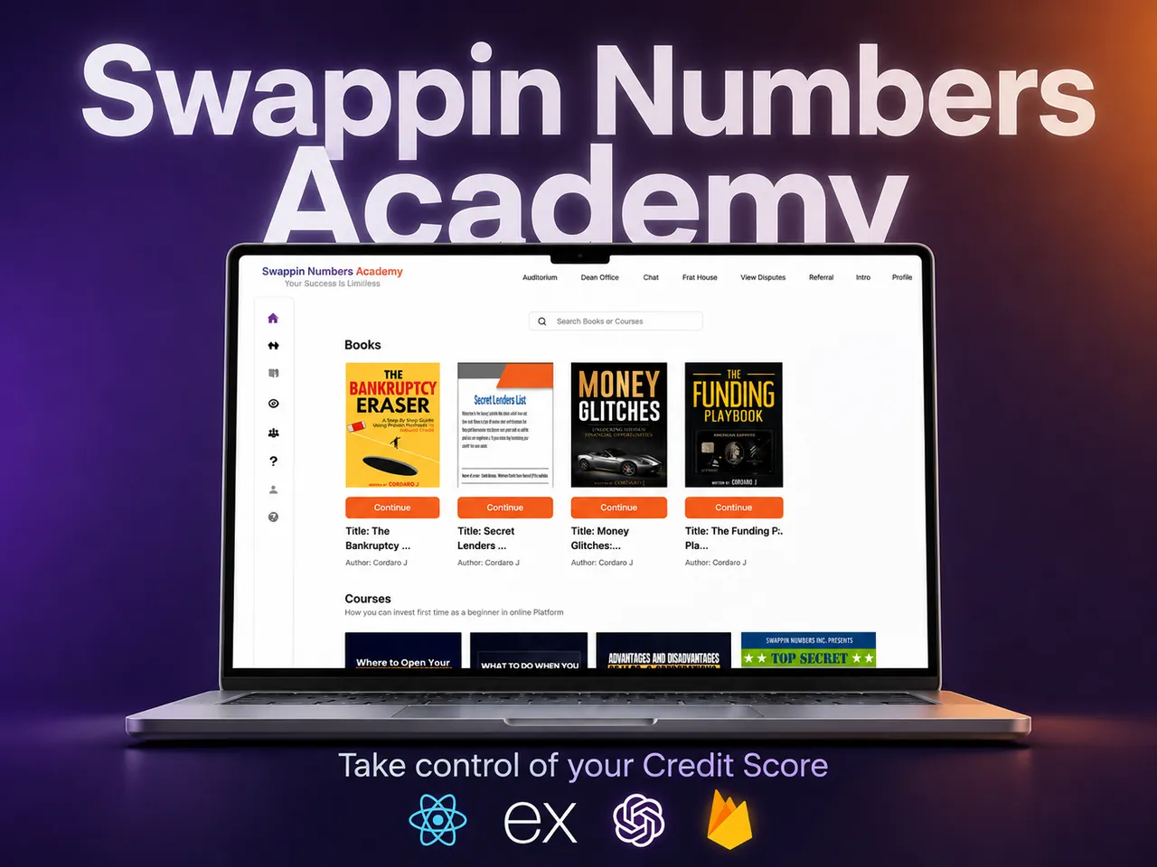Swappin Numbers Academy — AI FinTech Platform: Subscription platform for financial literacy: books, courses, AI Buddy, credit-repair automation, and community.